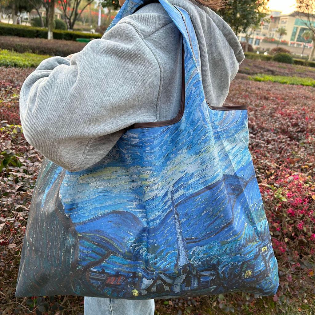 Eco-Friendly Foldable Large Capacity Shoulder Shopping Bag for Women