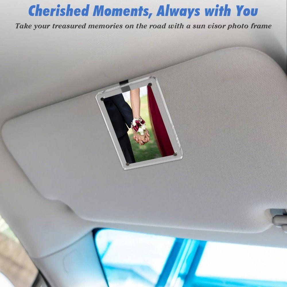 Photograph Display Car Sun Visor Photo Holder Acrylic Car Picture Holder New Picture Frame Clip