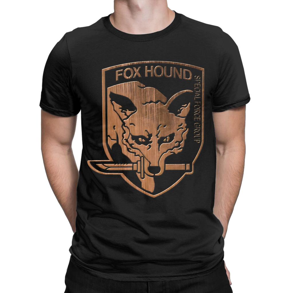 Fox Hound Special Forces Group Logo Metal Gear Solid TShirt Hippie TShirts Men Cotton ONeck 5XL Clothes Short Sleeve Tops
