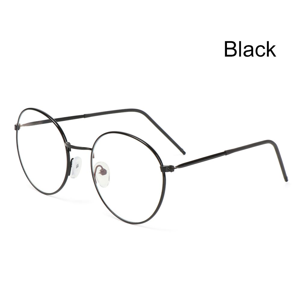 Women Men Computer Round Metal Glasses Ultra Light Frame Anti-Blue Light Eyeglasses Eyeglasses Protection