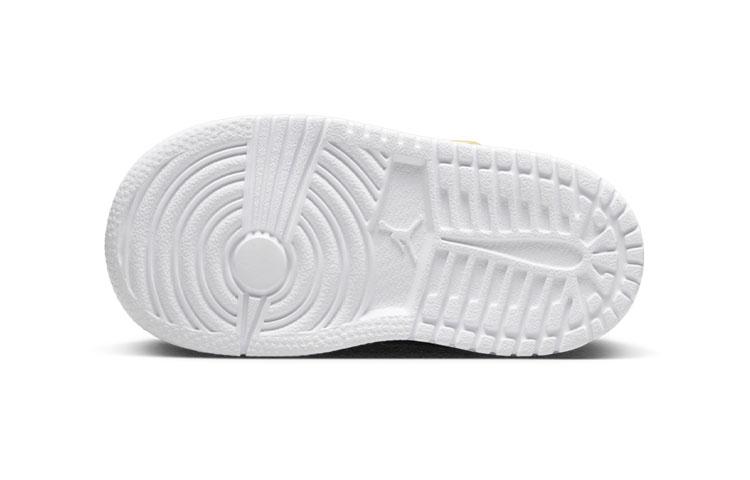 Jordan Кроссовки Air Jordan 1 Mid Alt Vintage High top Черно-желтые для младенцев и малышей AR6352-701