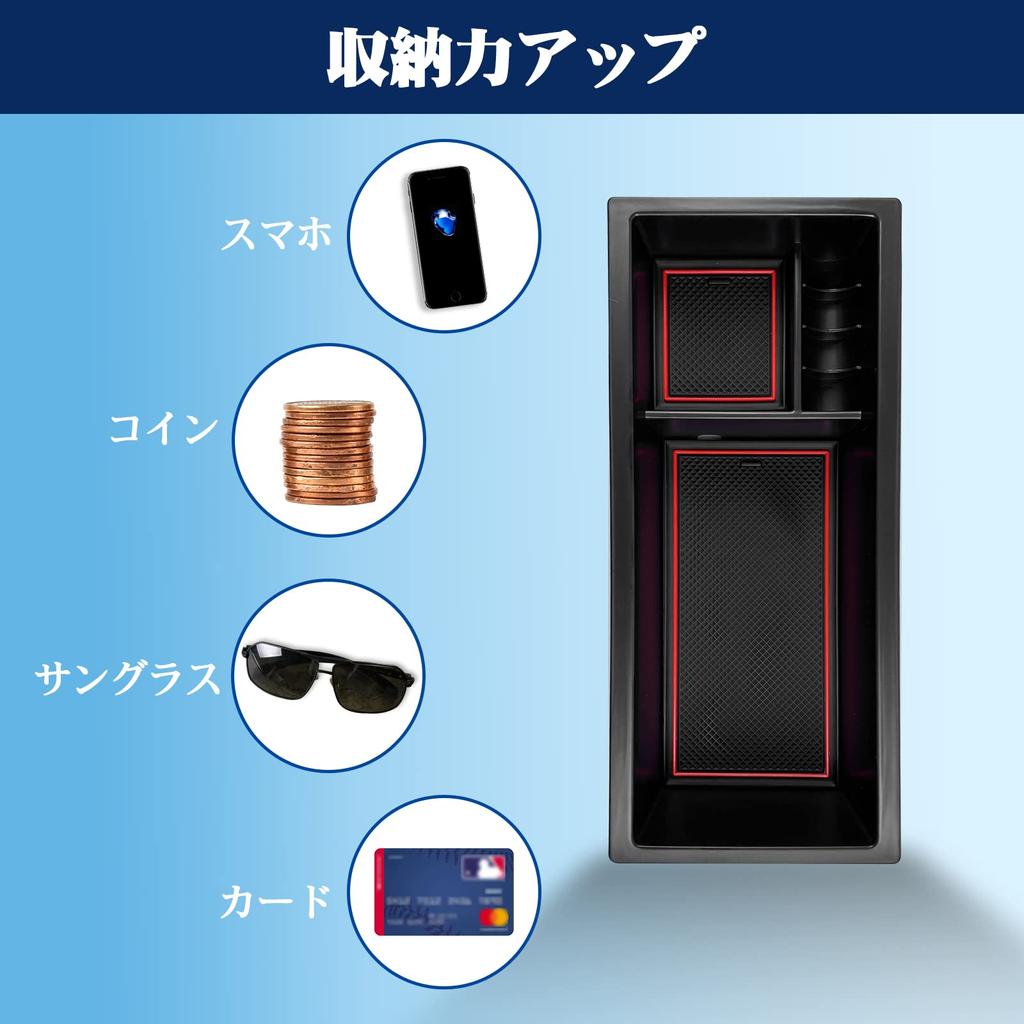 RUIYA Toyota Prius 50 Series Console Box, Prius 50 Series Center Console Tray, Car Storage Box, Prius 50 Series Storage Console Tray