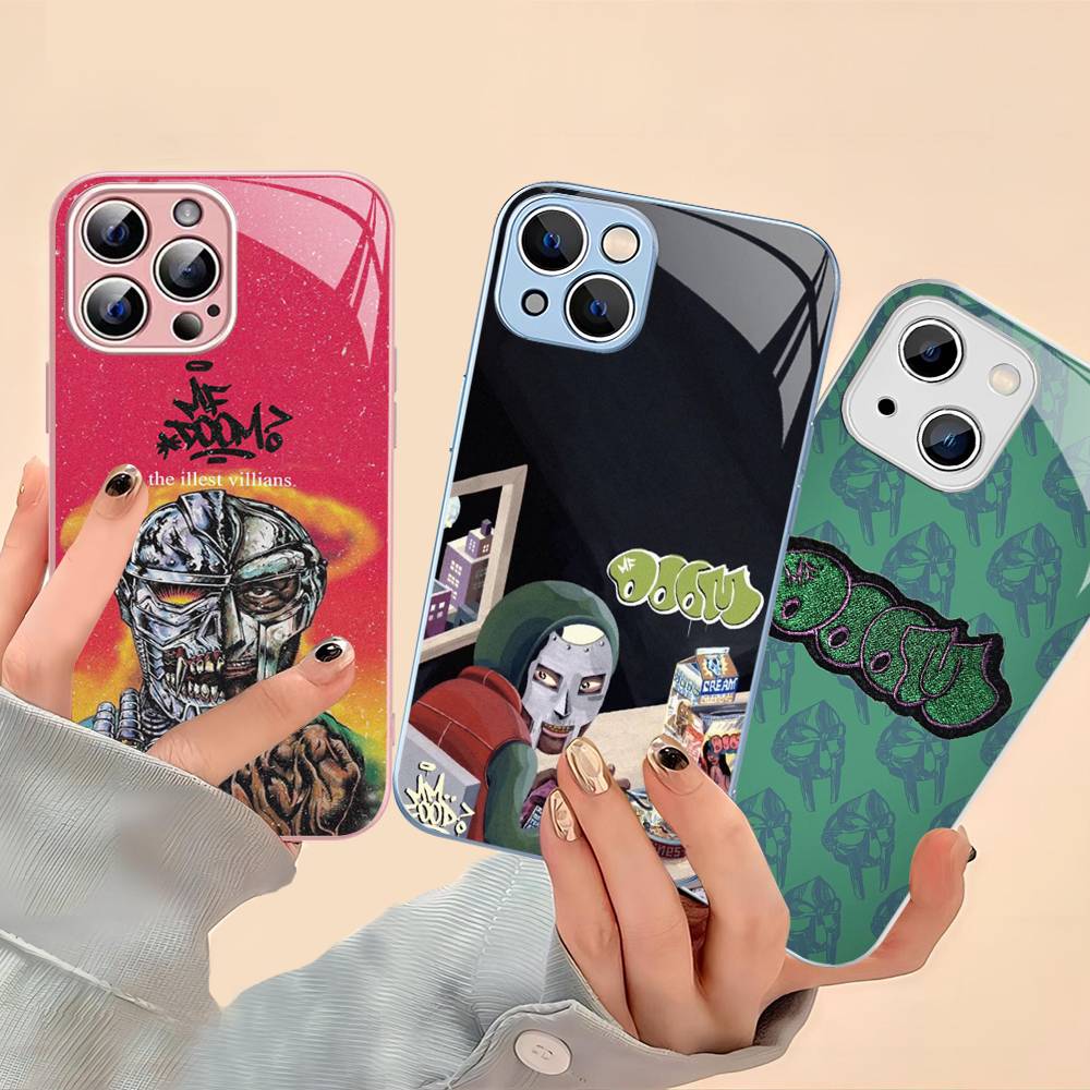 M-MF D-DoomS Ремешок Для IPhone 14 13 12 Mini 11 Pro XS Max X XR 14 Plus Чехол из Закаленного Стекла