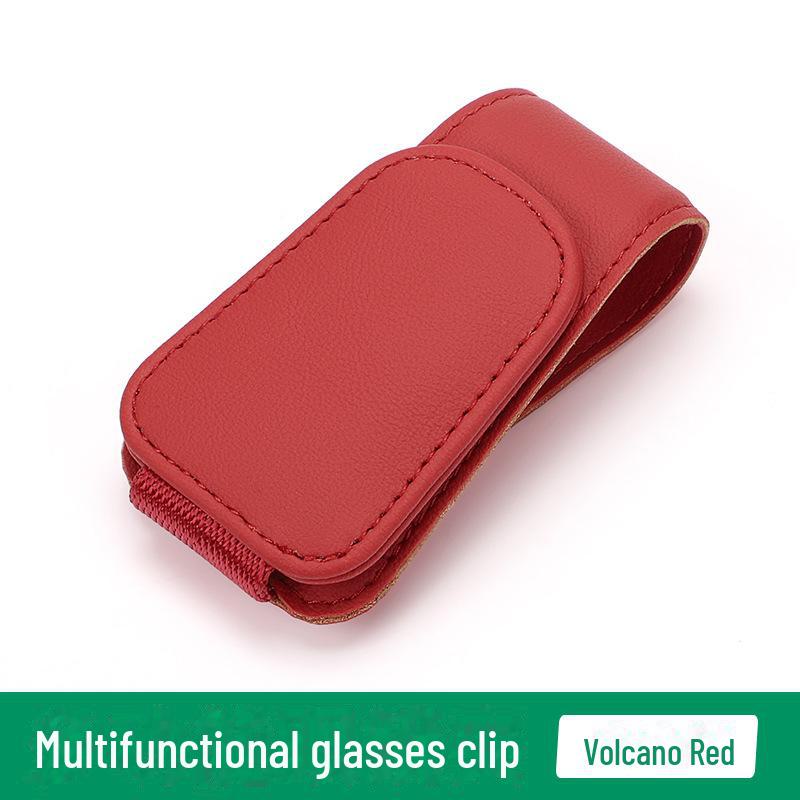 Трансграничный многофункциональный кожаный держатель для автомобильных солнцезащитных очков