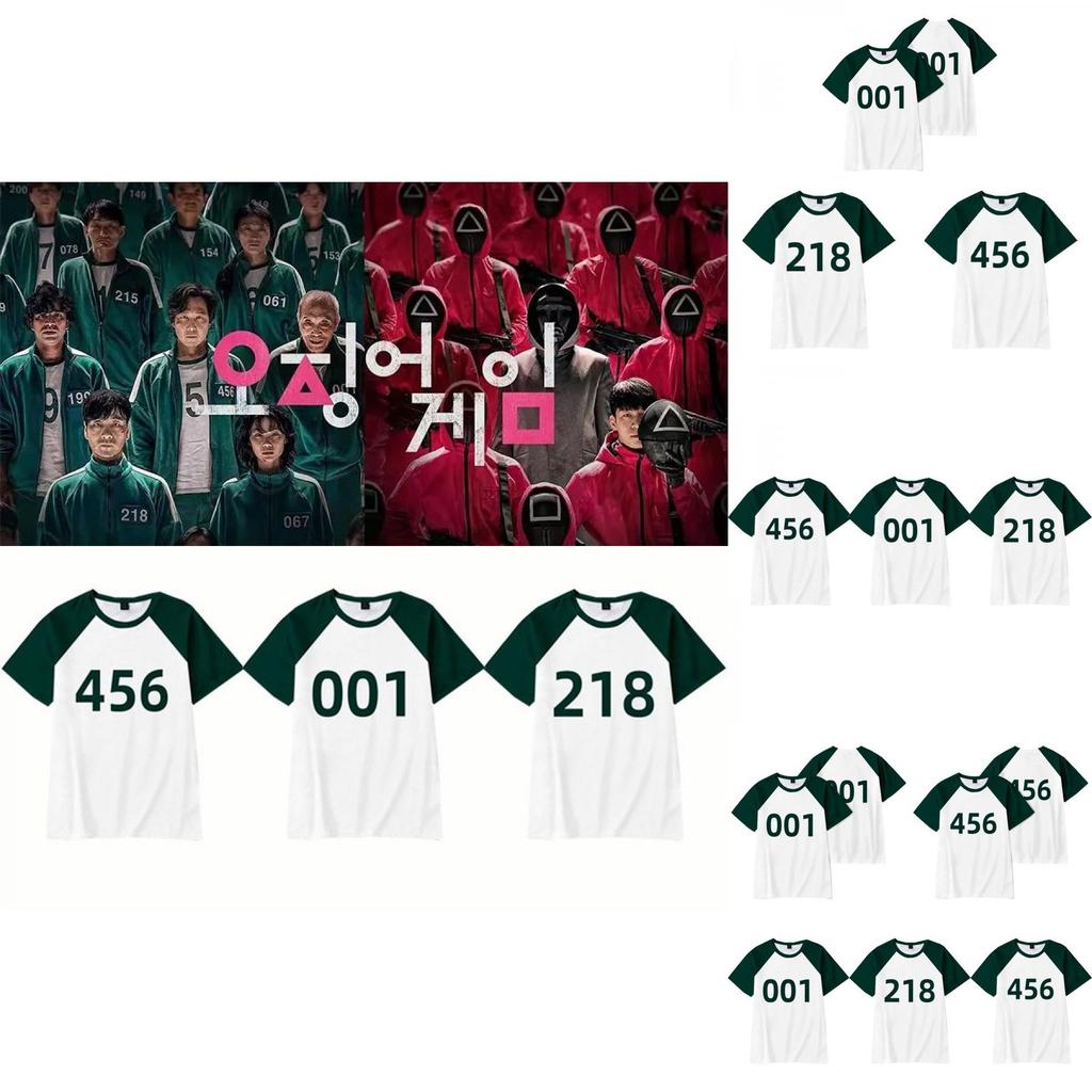 Удобная и мягкая футболка «Игра в кальмара» для летнего косплея и повседневной носки