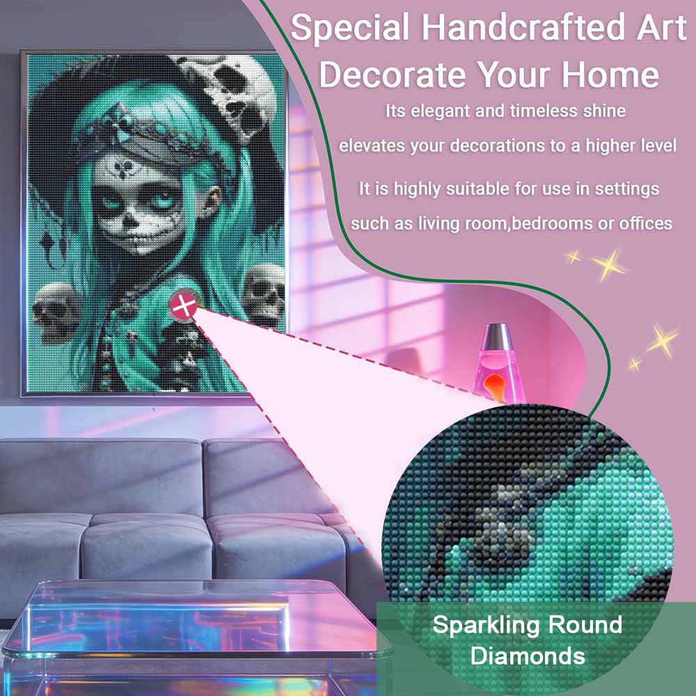 Diamond painting DIY fantasy emerald girl art kit for home room decoration