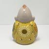 Kutani Ware 9cm Tall Yellow Collor Billiken Statue Made in Japan