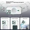 For iPhone 14 Pro Clear Phone Case with Lens Kickstand Cover Compatible with MagSafe