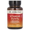 Dr. Mercola, Vitamin D3 and K2, 30 Capsules x 1PCS