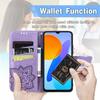 For Honor X8 5G PU Leather Protective Phone Case Imprinted Butterfly Pattern Shockproof Flip Phone Cover with Stand Wallet