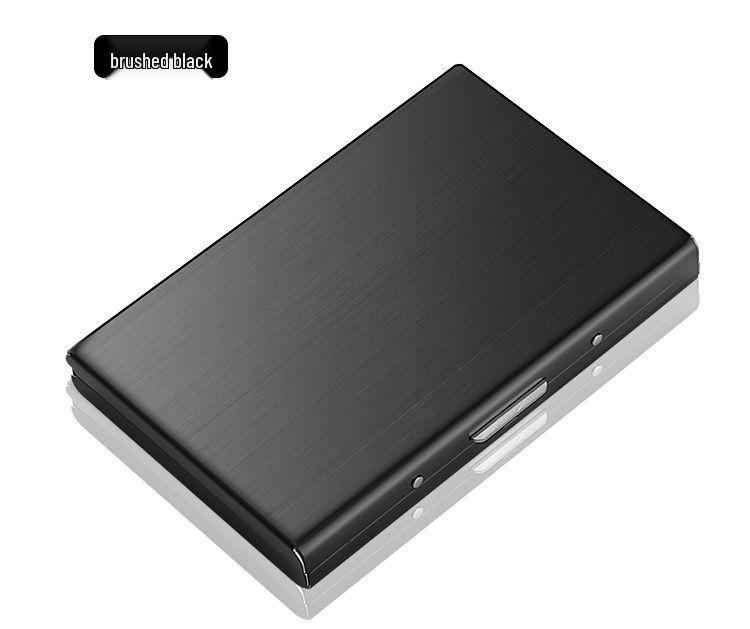 Multifunctional Anti-Theft Stainless Steel Card Holder: Portable Multi-Slot Wallet for Men.