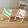 Кронштейн Деревянный Стул для Куклы Хлопковая Кукла Мобильный Телефон Держатель Пляжный Стул Мини Игрушка Модель Кукольный Домик Домашний Декор