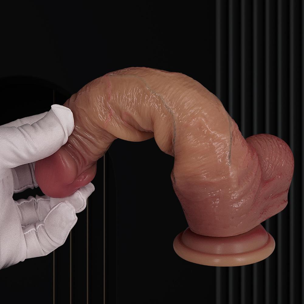 8,5-дюймовый реалистичный пенис для женщин, раздвижной фаллоимитатор крайней плоти, фаллоимитатор на присоске, женский мастурбатор, большой член, анальный секс-игрушки для взрослых, магазин