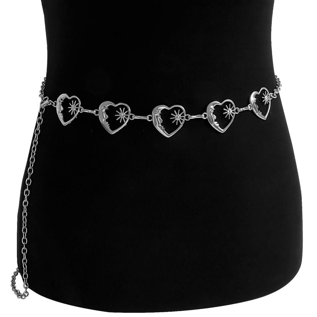 Sunflower Metal Waist Chain for Women - Adjustable European & American Style Waist Belt Ornament