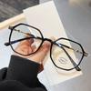 2025 Sand Tea Frame Glasses Frame Women'S Ultra-Light Retro Polygon Can Be Equipped With Myopia Anti-Blue Glasses