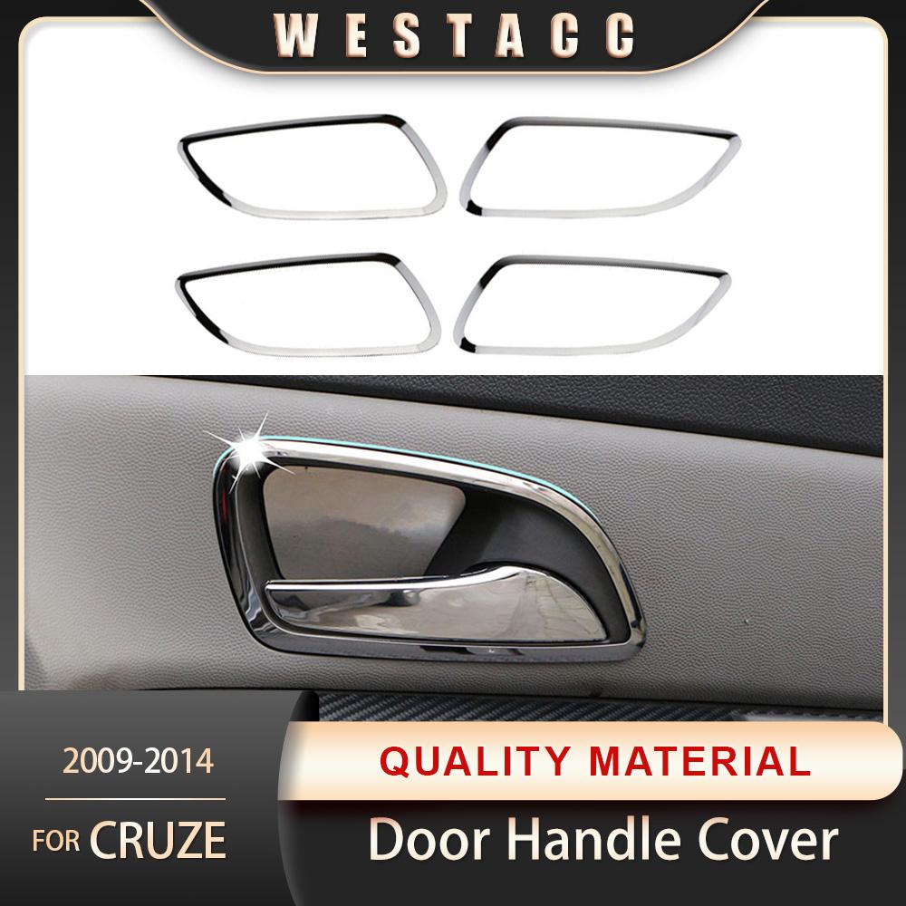 4 шт., внутренняя дверная ручка автомобиля из нержавеющей стали, декоративная наклейка, накладка на рамку для Chevrolet Cruze 2009-2015