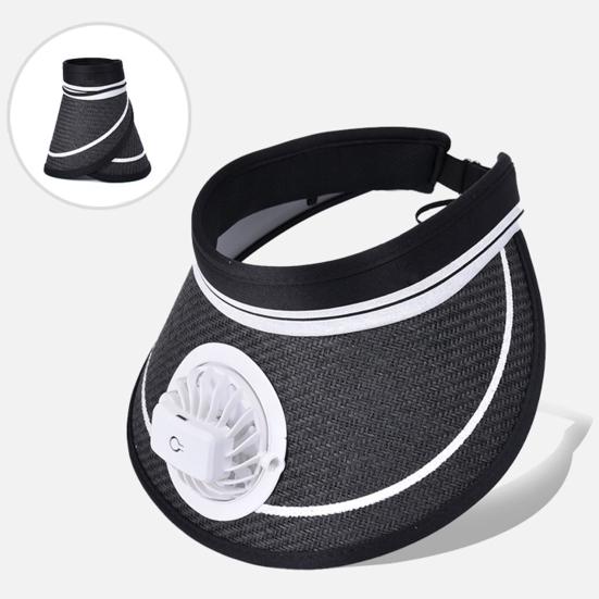 Солнцезащитная шляпа с охлаждающим вентилятором и регулируемыми ремешками, перезаряжаемая от USB батарея, широкие поля для защиты от УФ-лучей, пляжная шляпа