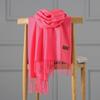 Cashmere Scarf Women's Autumn and Winter Solid Color Tassel Shawl Thickened Warm Scarf