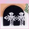 Double Pattern Cross Knitted Cap With Breathable Warm Hat Unisex Fashion Gift