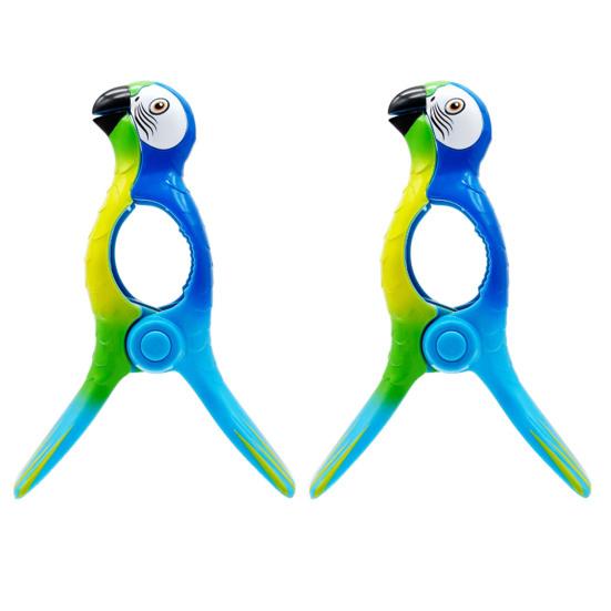 2 шт. Зажимы для одежды Большое зажимное усилие Многоразовые большие челюсти Мультяшная форма Маленькая фиксация зубов Полотенце Утолщенные домашние зажимы для проветривания носков Пляжный аксессуар