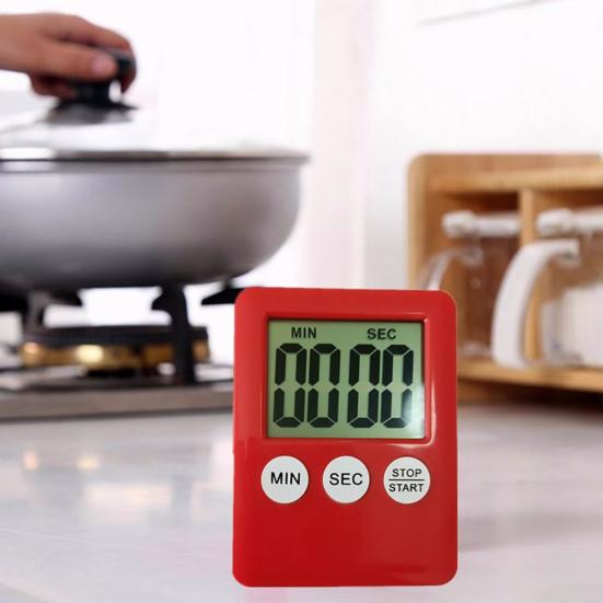 Magnetic Square LCD Digital Timer Kitchen Cooking Countdown Alarm Clock Tools