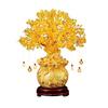 Money tree golden yellow quartz citrine feng shui ornament toad interior financial luck prayer good fortune business prosperity power stone gratitude