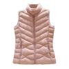 Women's Padded Vest Autumn Winter Ultra Light Zipper Closure Warm Sleeveless Jacket Slim Fit Windproof Stand-up Collar Waistcoat for Home Work