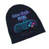 Game Over, Man! Retro Gaming Controller Minimalist Knit Hat Designed for Adults Who Enjoy Quiet Style Complements Neutral Tones And Effortless Outfit 