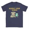 Mens TShirts Respect Your Elders Retro Phone Funny Cell Phone Smartphone 80s Cotton Tees Short Sleeve T Shirts Round Neck Tops
