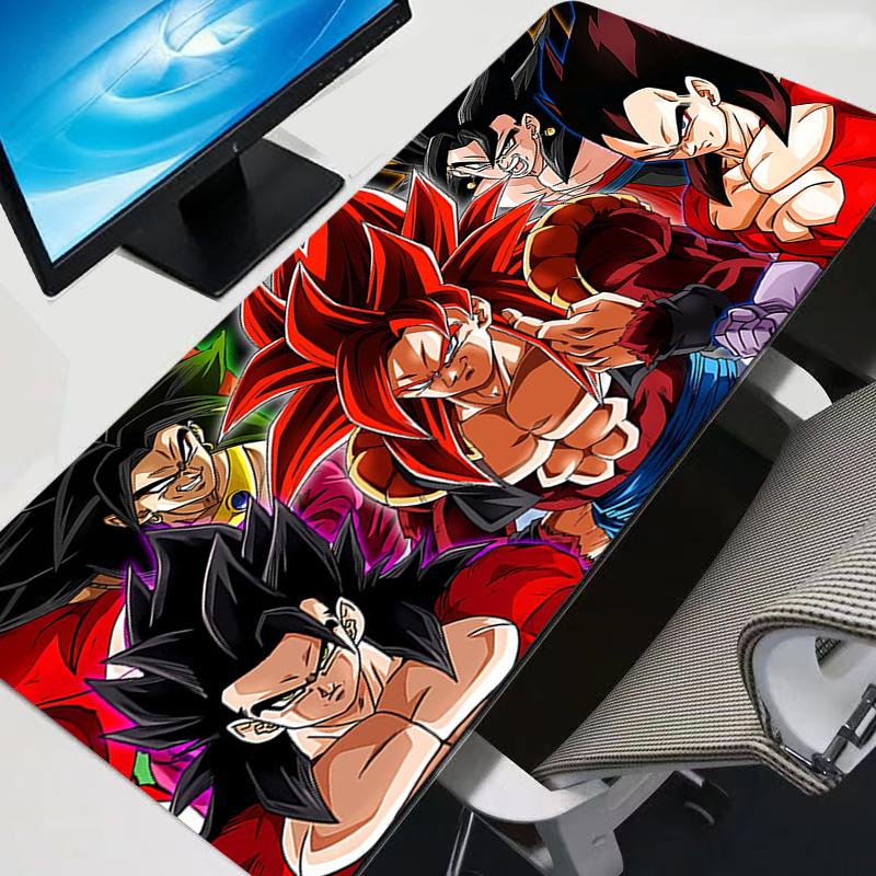 Large Gaming Mouse Pad Anime PC Computer Gamer Desk Mat rug For CS GO LOL XXL Laptop Dragon Balls Vegeta And Goku Anime Mousepad