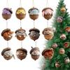 Pine Cone Animal Charm Easy To Hang Acrylic Christmas Hanging Decoration with Festive Theme Bright Color Animal Ornament