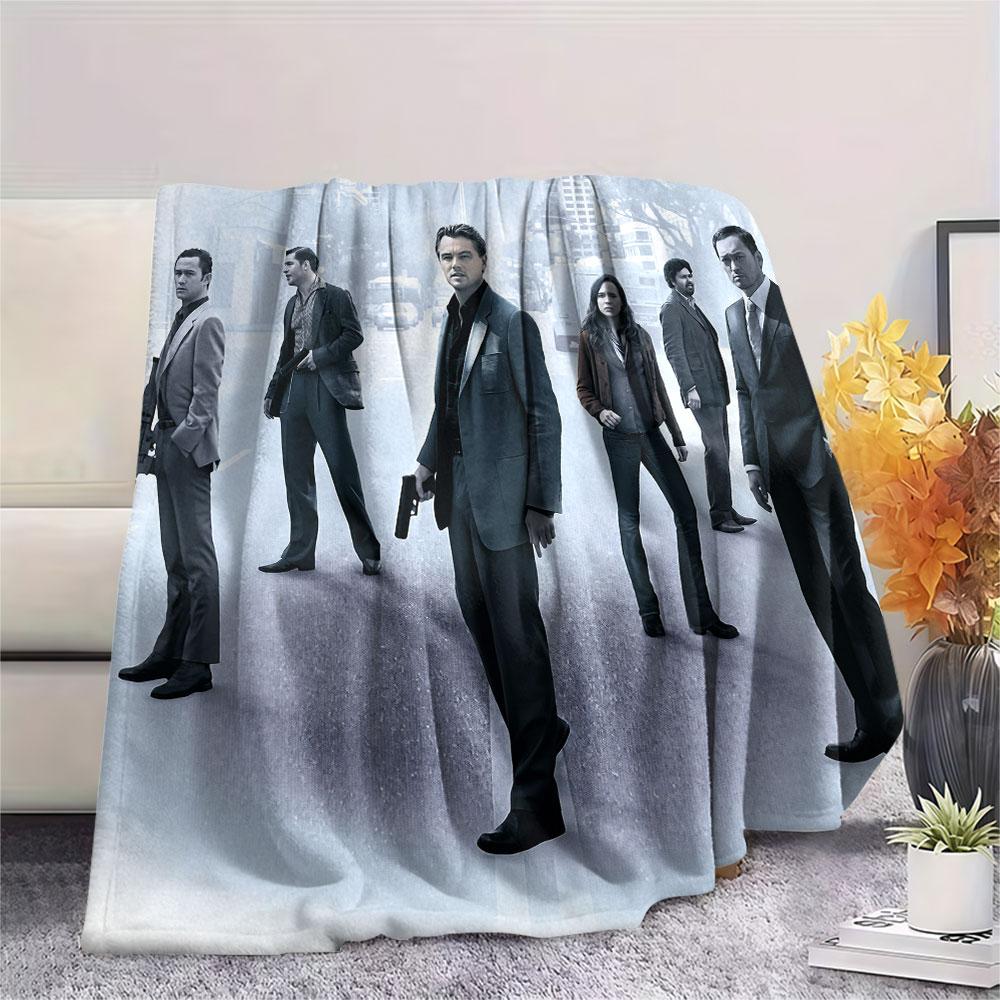 Inception Printed Flannel Blanket, soft throw for bedroom sofa, washable, fan merchandise, great gift.