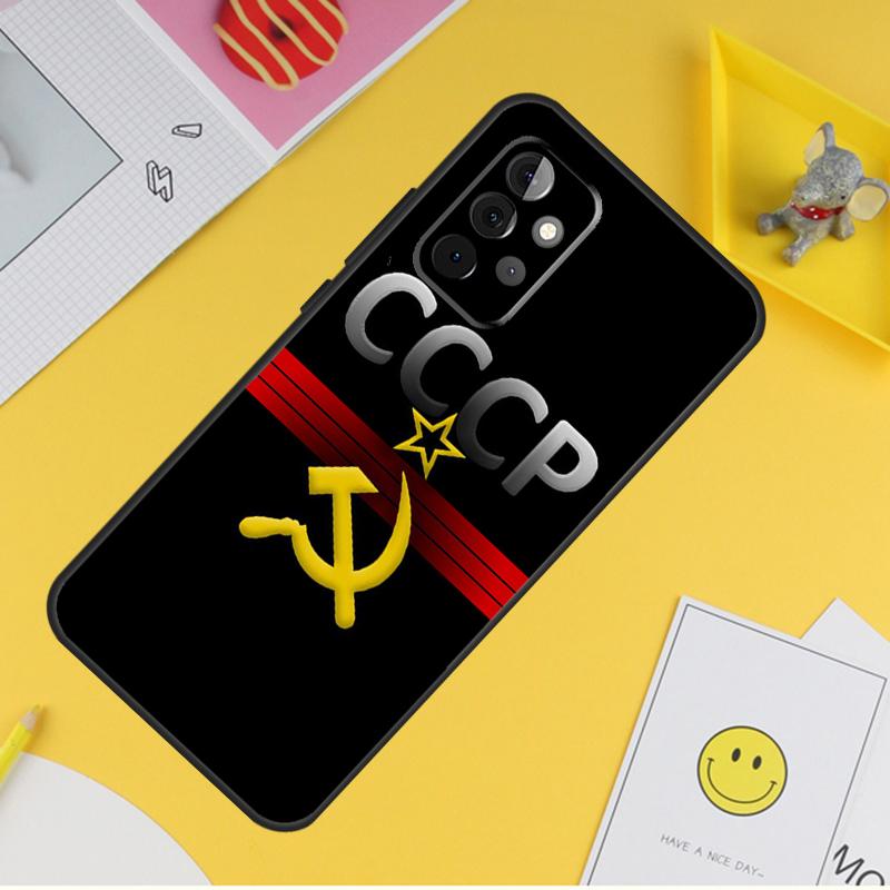Флаг СССР Советский Союз Чехол для Samsung Galaxy A34 A35 A14 A15 A25 A53 A33 A13 A52 A32 A12 A51 A71 A54 A55 Чехол
