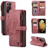 CaseMe Кошелек на молнии с отделениями для карт для Samsung Galaxy A17 5G A37 A57 A56 A36 A16 A55 A35 A25 A15 A54 A34 A14 A53 A33 A13 A52 A51 Флип-чехол из кожи для телефона