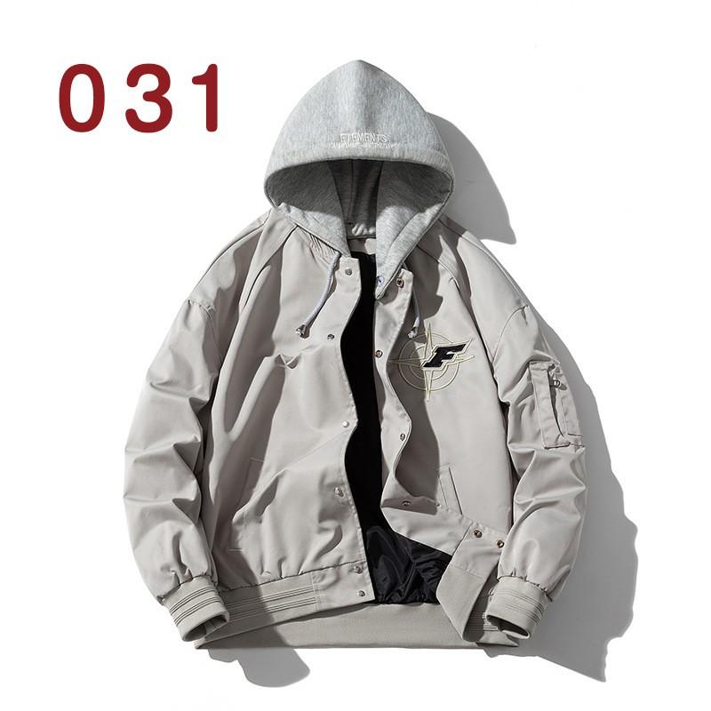 Mens Winter Thickened Stand Collar Baseball Jacket Teens Students Casual Outerwear