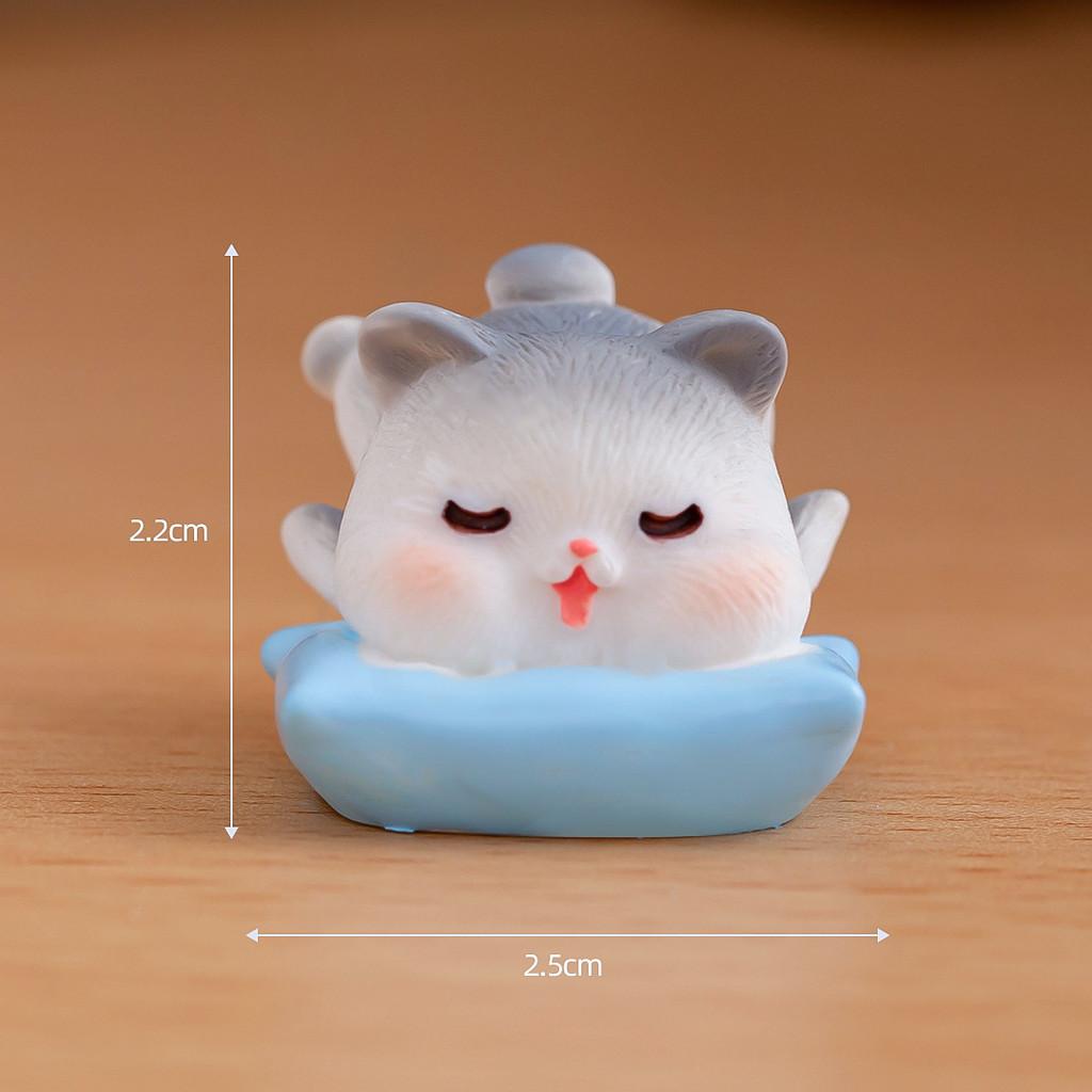 Adorable Resin Cat Figurines For Diy Miniature Gardens Cute Desk Decor
