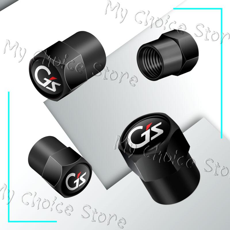 4Pcs/lot GS Emblem Car Wheel Tire Valve Caps Tyre Stem Airdust Waterproof MC36 Covers For Toyota RAV4 Hilux Voxy Noah Zrr80 65 R70