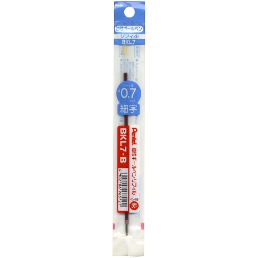 Сменные стержни для шариковой ручки Pentel BKL7-B 0.7 Красный, Набор 10 шт.