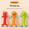 Латексная игрушка для собаки Французский бульдог, устойчивая к укусам: Самоиграющий, Звучащий и Чистящий зубы
