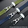 21 мм 22 мм изогнутый конец фторкаучуковый ремешок для часов Longines CONQUEST GMT L3.790/L3.890 браслет для мужских часов с циферблатом 41/43 мм