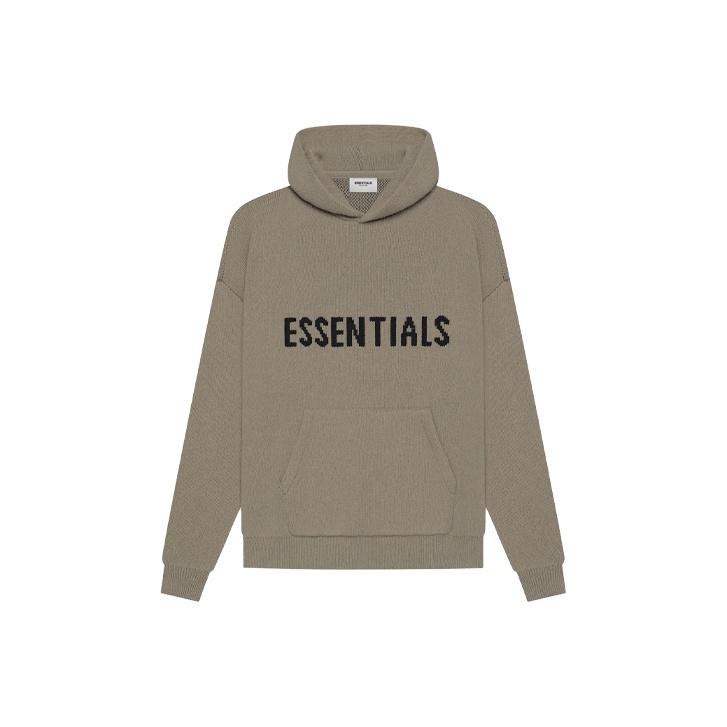 Fear of God Essentials SS21 Knit Pullover With Logo Unisex Tops Taupe FOG-SS21-646