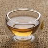 1pcsDouble Wall Clear Glass Tea Cup 50ml Layer Cup,mug Heat-resistant Glass Double Cup Kung Fu Tea Cups