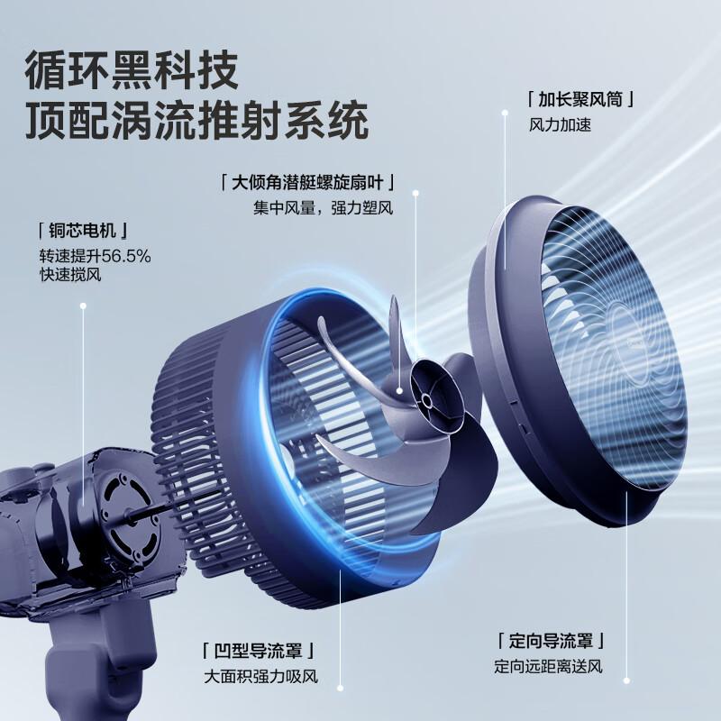 AIRMATE air circulation fan, household floor fan, energy-saving, light sound, turbo ventilation, strong wind