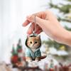 Новая шапка синяя толстовка котенок мультфильм брелок рюкзак кулон милый подвесной лист акриловый водонепроницаемый декор
