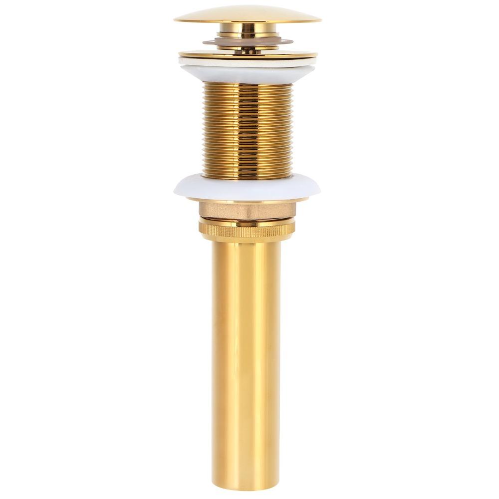 Push Bounce Bathroom Sink Drain Polish Gold Finish Draining Stopper Drain Stopper Bathroom