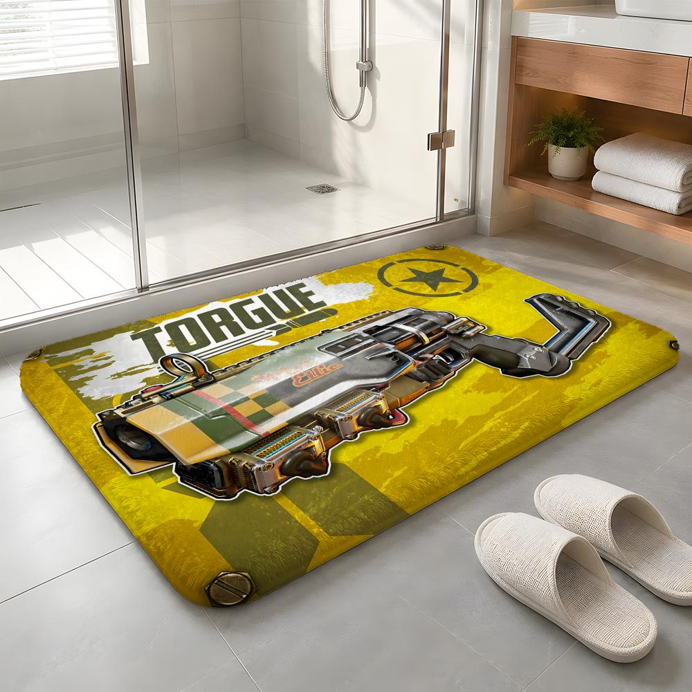 Classic B-Borderlands-Games Floor Mat Machine Washable Soft Flannel Area Rug, Non-Slip Absorbent Floor Mat for Living Room