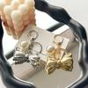 1Pc Earphone Cover Lovely Pearl Bow Korea Pendant Ins Bow Keychain Hang Bag Car Key Decoration