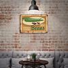 1 Pack Rustic Metal Wall Poster, Weathered Old-style Iron Surface, Ideal Indoor Decoration for Bar Pub Coffee Shop Living Room or Office Wall Display