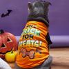 Принт "Сладость или гадость" Хэллоуинская футболка для собаки Хэллоуинская одежда для собаки Костюм для питомца Принтованная Смешная Одежда для собаки Хэллоуинская вечеринка Косплей S