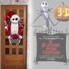 Nightmare Jack Skellington Before Christmas Inspired Shabby Chic Rag Wreath